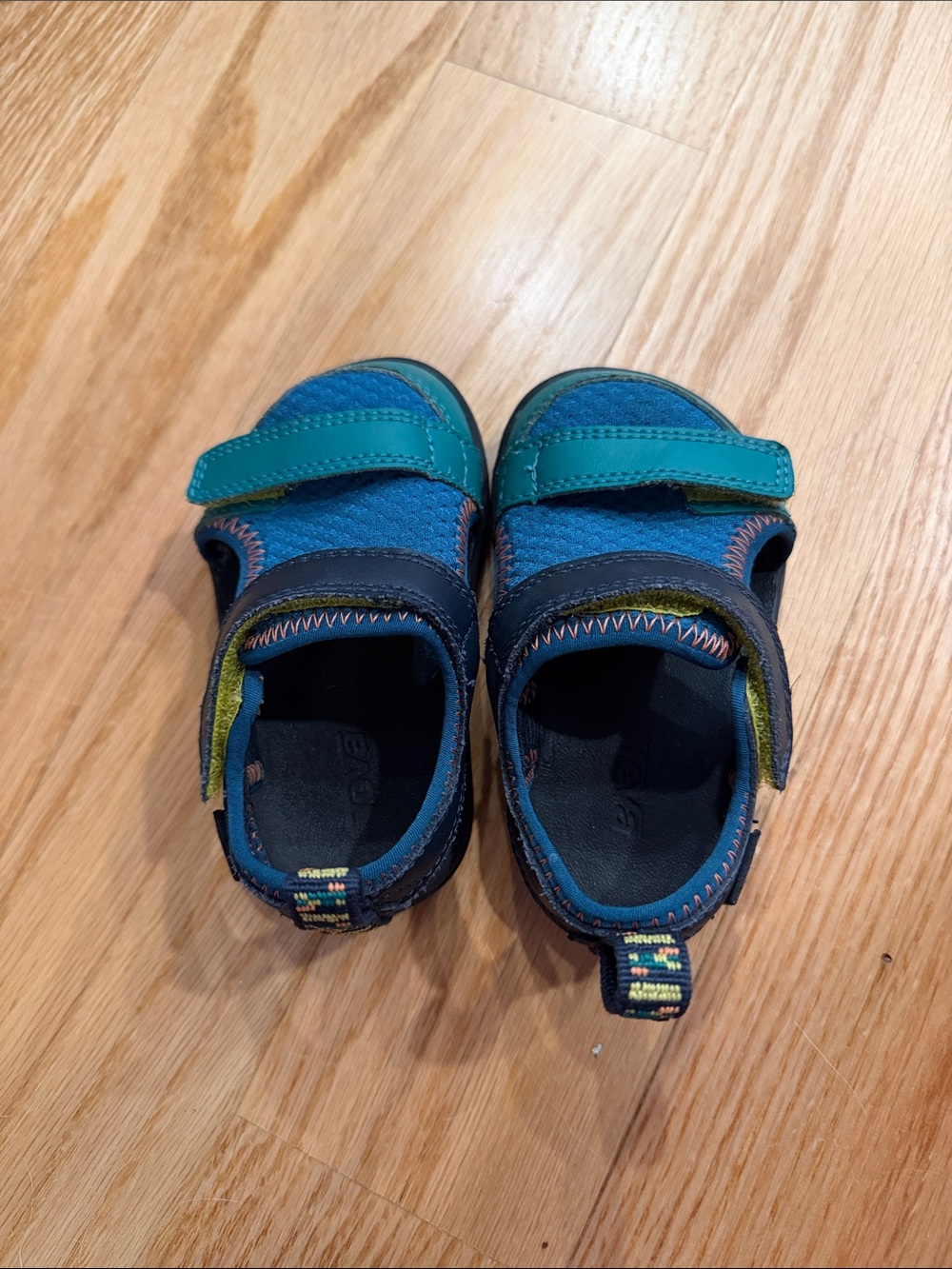 Teva T Seekado Toddler Blue Teal Hook-and-Loop Shoes
